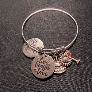 50th birthday 🎂 🍷charm bracelet. Wire adjustable. Great gift